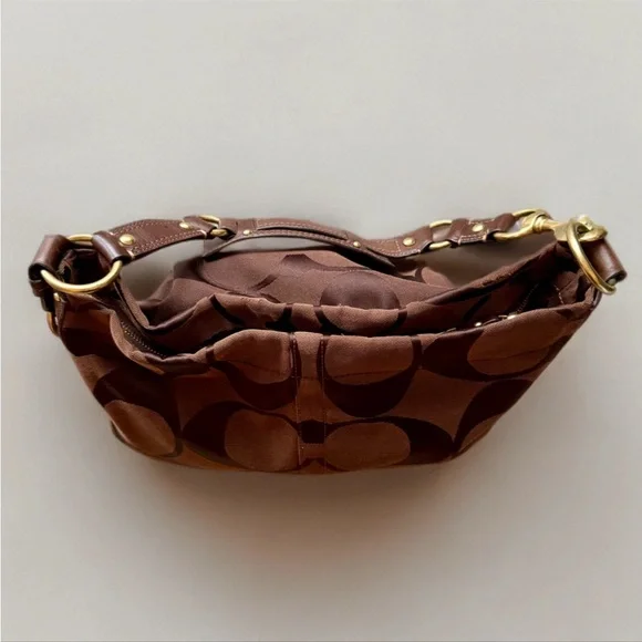 Coach Chocolate Brown Carly Designer Women's Bag - Picture 1 of 9